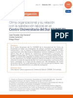 Clima Organizacional y Su Relacion Con L PDF