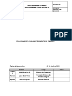 Procedimiento Mantenimiento Equipos