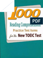 1000 Reading Comprehension Practice Tests For The New TOEIC Test PDF