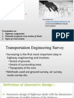 Presentation On: 1. Highway Components 2. Elements of Typical Cross Section of Road 3. Types of Cross Section