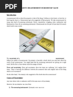 Uncertainty Measurements