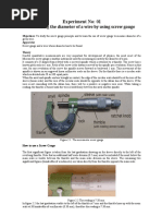 AP - Lab 02 - Measurement Using Screw Guage