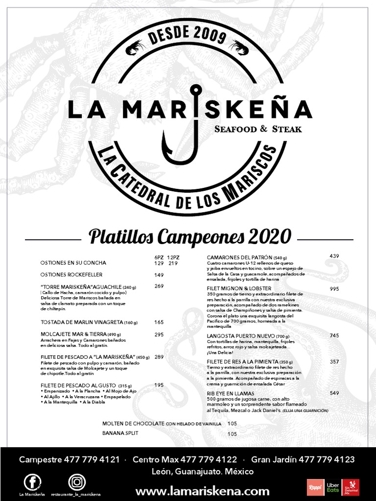 La Marisqueña | PDF | Mariscos | Taco