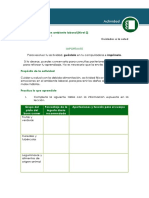 Seguridad e Higiene en Ambiente Laboral (Nivel 2) : Lección 1 / Actividad 1 Cuidados A La Salud