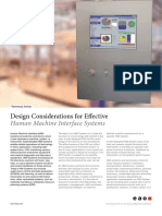 Design Considerations For Effective: Human Machine Interface Systems