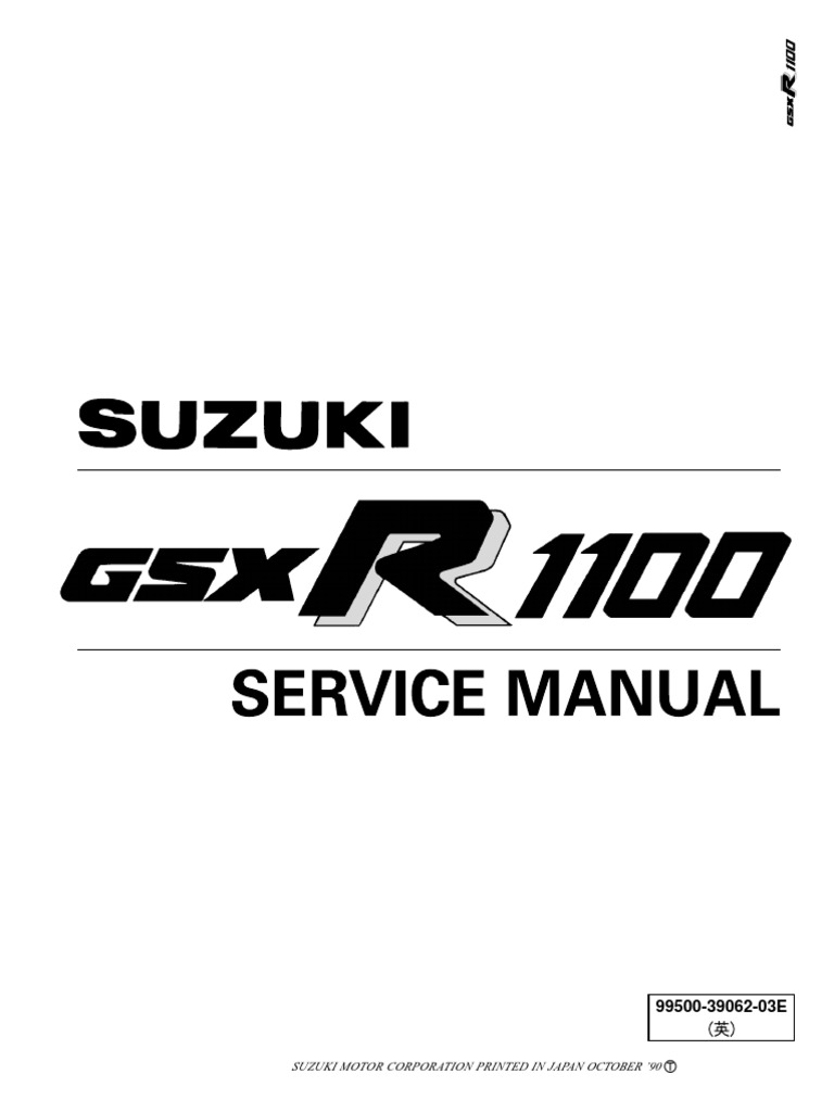 Suzuki GSX-R 1100 Service Manual | PDF