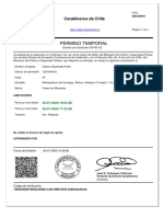 Permiso Temporal: Carabineros de Chile