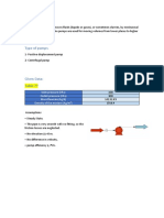 Sizing of Pump: Inlet Pressure (Kpa) Outlet Pressure (Kpa) Mass Flowrate (KG/H) ) (KG/M of The Mixture Density