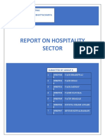 Report On Hospitality Sector: Subject: Service Marketing Submitted To: DR - Arijit Bhattacharya