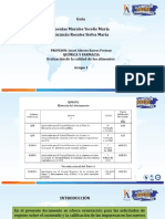 Evaluación calidad alimentos