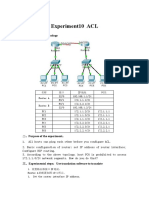 Experiment10 ACL: Experimental Topology