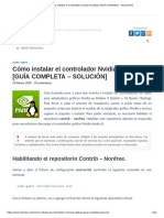 Cómo Instalar El Controlador Nvidia en Debian (GUÍA COMPLETA - SOLUCIÓN) PDF