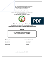 Thème La Guidance Des Compétences Vers La Performance Durable