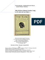 DUVILLIER Marc The Mask 19081929 de Edward Gordon Craig Un Rã Ve Mis Noir Sur Blanc PDF