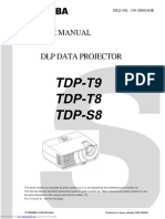 TDP-T9 TDP-S8 TDP-T8: DLP Data Projector