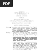 Download PermendiknasNomor23Tahun2006TentangStandarKompetensiLulusanUntukPendidikanDasarDanMenengahbyTaufikAgusTantoSN48620201 doc pdf