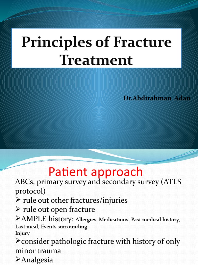 Principles of Fracture Treatment | PDF | Skeletal System ...