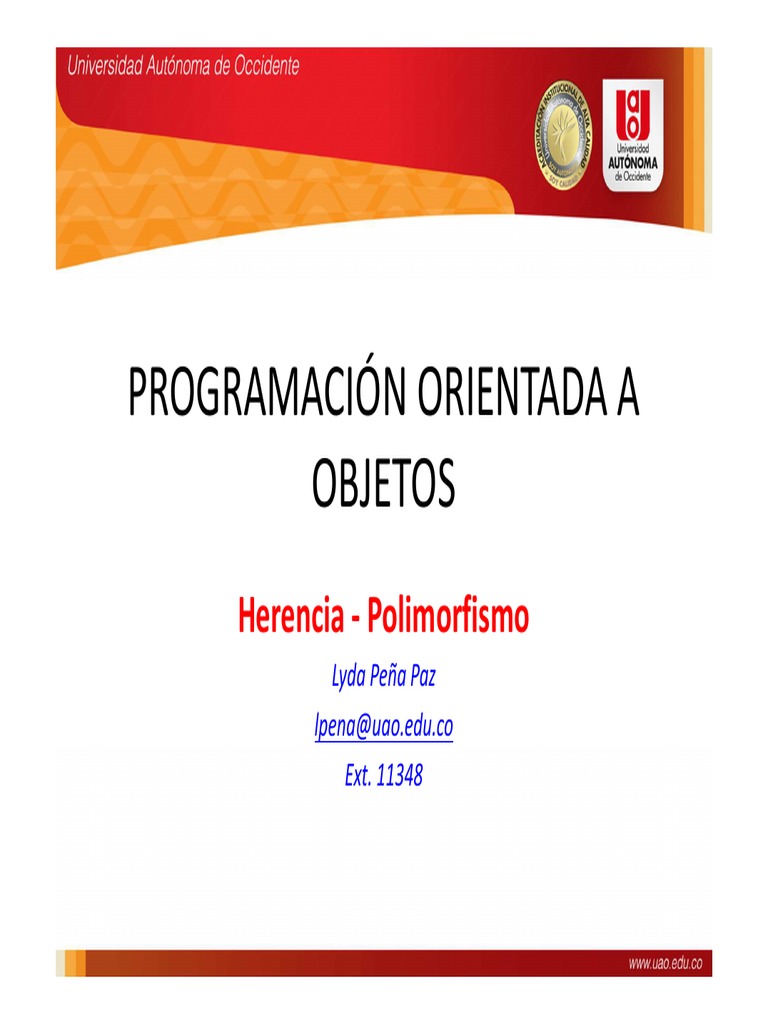 4 Polimorfismo | PDF | Constructor (Programación Orientada a Objetos ...