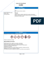 Ficha de Seguridad Cloro