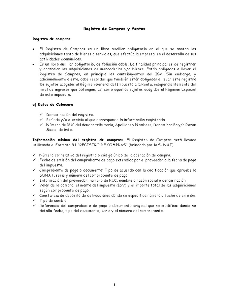 Ejemplo de Registro de Compras y Ventas | PDF | Factura | Impuestos