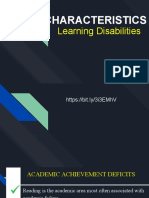 Characteristics of Laearning Disability
