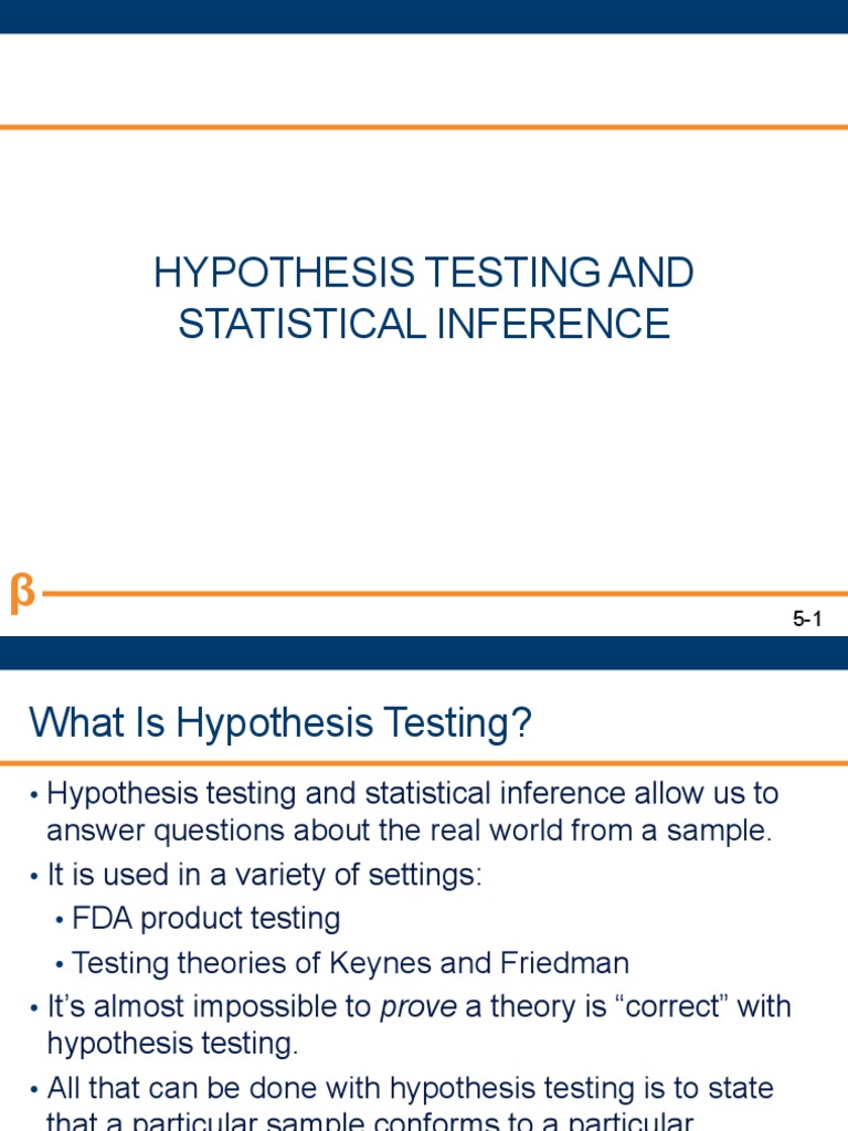 Hypothesis Testing in Statistical Inference | PDF | P Value | Type I ...
