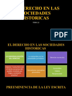 El Derecho en Las Sociedades Historicas