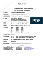 Fact Sheet: The Ultimate Computer Chess Challenge