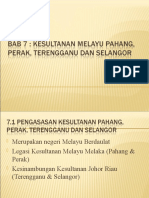 Bab 7 Kesultanan Melayu Pahang Perak Terengganu Dan Selangor
