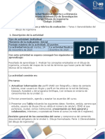 Guía de actividades y rúbrica de evaluación - Unidad 1 - Tarea 1 - Generalidades del dibujo de ingeniería