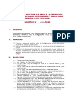 PROYECTO DE DIRECTIVA QUE REGULA LA PREVENCIÓN, ATENCIÓN Y SANCIÓN DEL HOSTIGAMIENTO SEXUAL TC