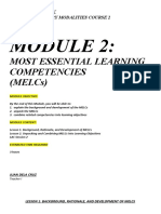 Most Essential Learning Competencies (Melcs) : Study Notebook