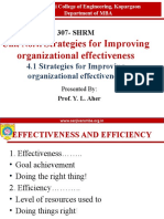 Strategy For Improveing Organizatioal Effectiveness