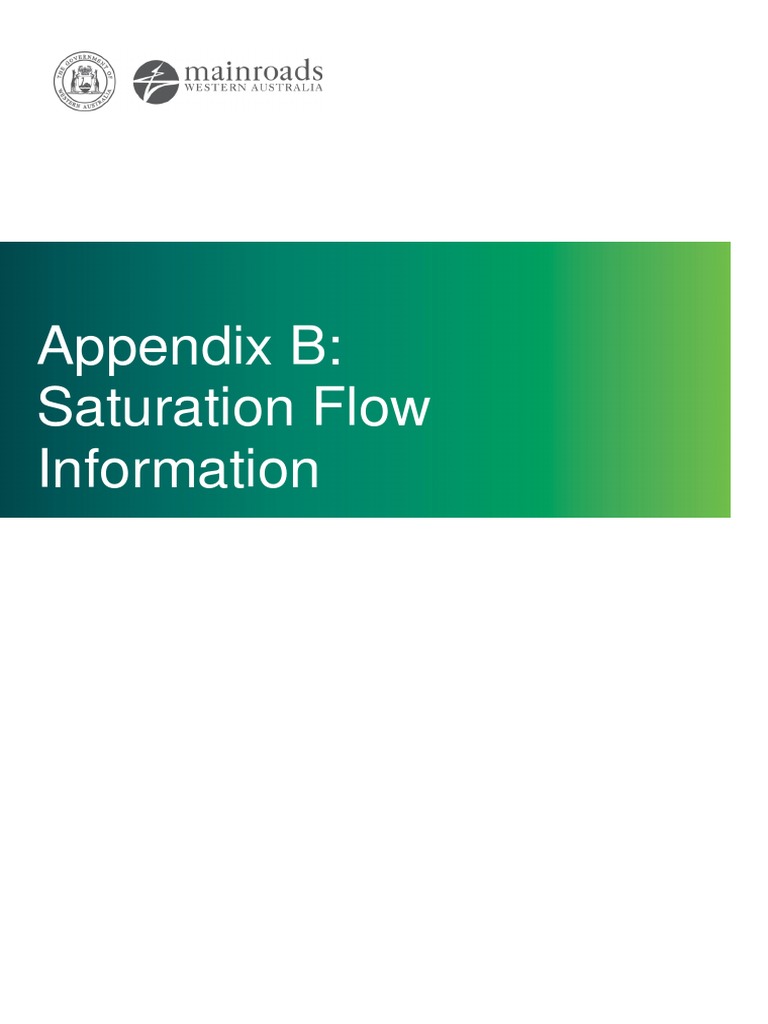 Saturation Flow Measurement Guidelines | PDF | Traffic | Surveying
