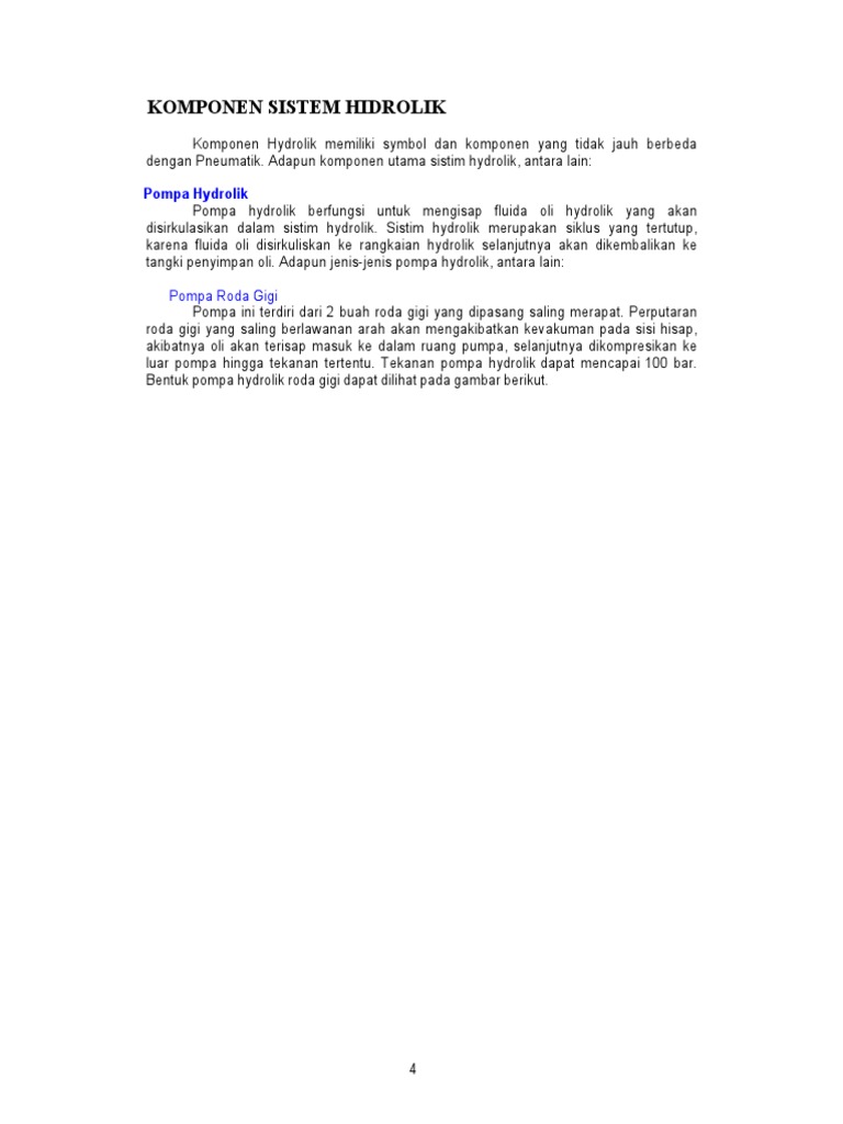 Elemen Mesin Komponen Hidrolik Pdf Pdf