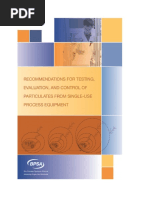 BPSA 2014 Recommendations For Testing, Evaluation, and Control of Particulates From Single-Use Process Equipment