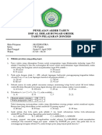 SOAL PAT MAT 2020 Kelas 7