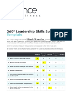 360 Leadershipskills Survey Fillable Template