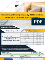 Online Doubt Clearing Classes by ICSI For Students Appearing in December 2020 Examination
