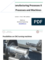 TA202A - Manufacturing Processes II Machining Processes and Machines