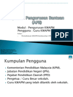 SPK BT 18 Manual Pengguna APB Modul Pengurusan KWAPM (Guru) PDF