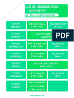 Schedule For Linkedin 5day Workshop