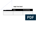 sample terms journal