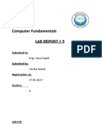 Computer Fundamentals: Lab Report # 5