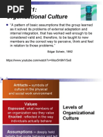 MGMT 371: Organizational Culture: Edgar Schein, 1992