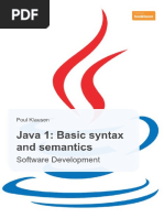 Java 1 Basic Syntax and Semantics