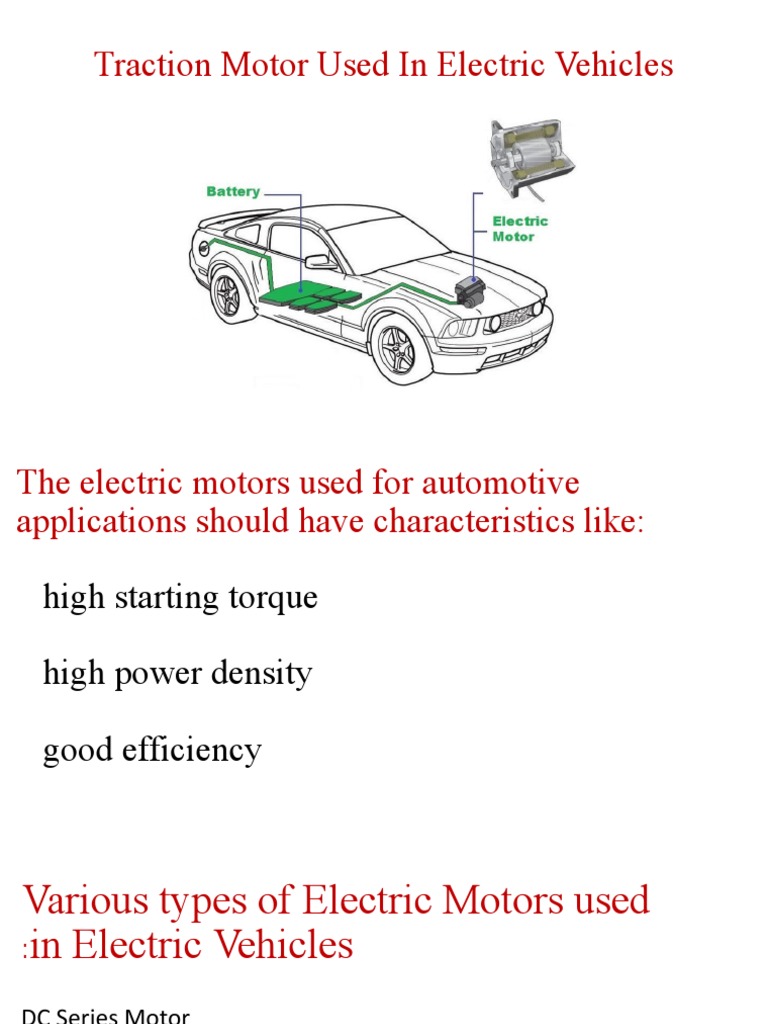 Traction Motor Used in Electric Vehicles | PDF