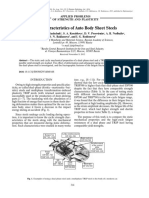 Fatigue Characteristics of Auto Body Sheet Steels: Applied Problems of Strength and Plasticity