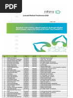 HCP - Lists - Licensed Medical Practitioners - v1.0 - 2018