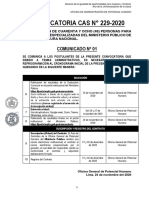 Convocatoria Cas #229-2020